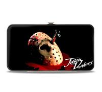 Hinged Wallet Friday the 13th the Final Chapter JASON VORHEES Mask Black/Red/Whi