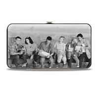 Hinged Wallet FRIENDS 6-Character Lunch on a Skyscraper + Logo Vivid Grays/Black