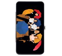 Hinged Wallet Friends Umbrella Group Poses Silhouette I'LL BE THERE FOR YOU Blac