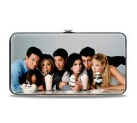 Hinged Wallet FRIENDS Vivid 6-Character Milk Shake Pose + Logo Black/White/Multi