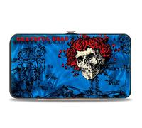 Hinged Wallet GRATEFUL DEAD/Skull & Roses Blues/Black/Red