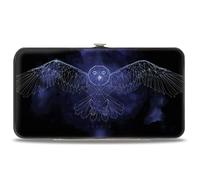 Hinged Wallet Harry Potter HEDWIG Wings Pose + HARRY POTTER Black/Purples/White