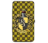 Hinged Wallet Harry Potter HUFFLEPUFF Crest/Heraldry Checkers Golds/Black