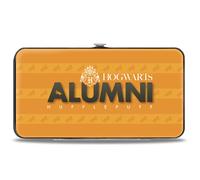 Hinged Wallet HOGWARTS ALUMNI HUFFLEPUFF + Initial Monogram/Badger Icon Stripe G