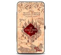 Hinged Wallet Hogwarts School THE MARAUDER'S MAP Tan/Reds
