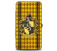 Hinged Wallet HUFFLEPUFF Crest Stripes/Diamonds Gold/Browns