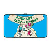 Hinged Wallet Invader Zim and GIR ALIEN LIFE Pose Blue + Zim with Aliens Pose Bl