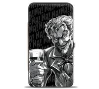 Hinged Wallet Joker Wine Pose Sketch + THE JOKER Logo/HA HA Black/Grays/White