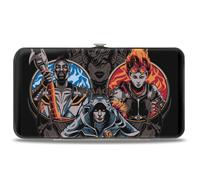 Hinged Wallet MAGIC THE GATHERING Three Planeswalker Poses and Title Logo Black/