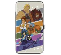 Hinged Wallet Masters of the Universe Character Stripe Poses White/Multi Color