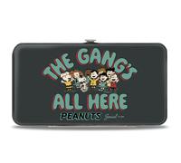 Hinged Wallet Peanuts Gang 75th Anniversary THE GANG'S ALL HERE Group Pose Black