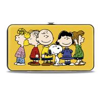 Hinged Wallet Peanuts Gang Close-Up Group Pose Golden Yellow