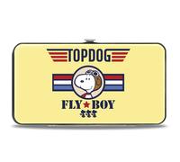 Hinged Wallet Peanuts Snoopy FLY BOY TOP DOG Flying Ace Yellow/Blue/Red