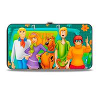 Hinged Wallet Scooby Doo 5-Character Group Pose w/Mystery Machine Turquoise Blue