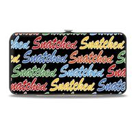 Hinged Wallet SNATCHED Script Black/Multi Color