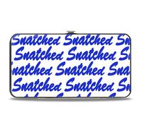 Hinged Wallet SNATCHED Script White/Blue