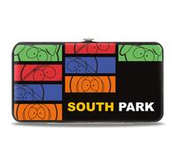 Hinged Wallet SOUTH PARK Boys Sketch Blocks and Pose Monogram Black/Multi Color