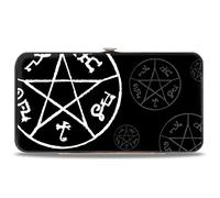 Hinged Wallet Supernatural Devil's Trap Symbol Scattered Black/Gray/White