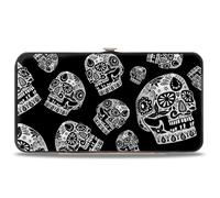 Hinged Wallet The Dust of Living II Sugar Skulls Black/White