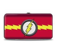Hinged Wallet The Flash Icon/Bolt Stripe Reds/Yellow/Gray/White