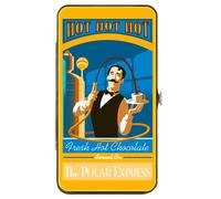 Hinged Wallet THE POLAR EXPRESS Hot Chocolate Waiter Yellows/Blues/Red