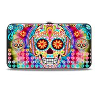 Hinged Wallet Tranquility Beats Calaveras & Flowers/Rays Black/Multi Color