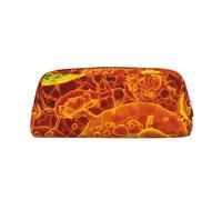 Hingor Astuccio da viaggio con cellule eucariotiche aderenti viste attraverso una stampa microscopica alla moda cancelleria astuccio con cerniera per cosmetici, cancelleria, borsa, astuccio per matite