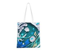 Hingor Blue Fly Libellula Stampa Estetica Canvas Tote Bag per le donne, carina, trendy e riutilizzabile, borsa per la spesa, per scuola, shopping, palestra, biblioteca e spiaggia