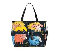Hingor Borsa da spiaggia con stampa di caramelle dolci alla moda borsa da spiaggia impermeabile borse per le donne, borsa da piscina pieghevole leggera con scomparto umido con cerniera, Modello
