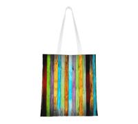 Hingor Borsa per la spesa in tela con stampa in legno di quercia verticale in carpenteria estetica per donne, carina, alla moda e riutilizzabile, borsa per la spesa, per scuola, shopping, palestra