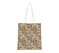 Hingor Borsa per la spesa in tela estetica da donna, graziosa ciotola con ossa di cane e zampe, borsa per la spesa in tela per scuola, shopping, palestra, biblioteca e spiaggia