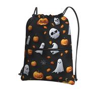 Hingor Carino Halloween Modello Stampa Coulisse Zaino String Bag Sackpack Cinch Resistente all'acqua Per Palestra Shopping Sport Yoga