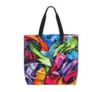 Hingor Graffiti Disegno Stampa Tote Bag Per Le Donne Grande Borsa Da Spiaggia Riutilizzabile Borse Della Spesa Per Viaggi Shopping