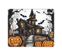 Hingor Happy-Halloween-Vector Print Tappetino per mouse con bordo cucito Premium testurizzato liscio funzionamento preciso impermeabile lavabile base in gomma antiscivolo tappetino protezione