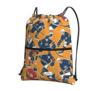 Hingor Hockey Stampa Coulisse Zaino Stringa Sackpack Cinch Resistente all'acqua Per Palestra Shopping Sport Yoga
