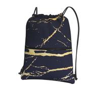 Hingor Marmorizzato stampa coulisse zaino stringa borsa Sackpack Cinch resistente all'acqua per palestra shopping sport yoga