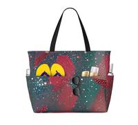 Hingor Moda Strisce Colorate Stampa Verticale Borsa da Spiaggia Impermeabile Borse Da Spiaggia Per Le Donne, Leggero Pieghevole Borsa Da Piscina Con Cerniera Scomparto, Motivo glitterato 1, Taglia