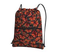 Hingor Monarch Butterflies Print coulisse zaino String Bag Sackpack Cinch resistente all'acqua per palestra shopping sport yoga