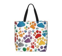 Hingor Paw Prints Art 1 Stampa Tote Bag Per Le Donne Grande Borsa Da Spiaggia Riutilizzabile Borse Della Spesa Per Viaggi Shopping