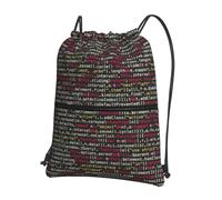 Hingor Programmatore Codice di programmazione Stampa Coulisse Zaino String Bag Sackpack Cinch Resistente all'acqua Per Palestra Shopping Sport Yoga