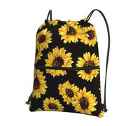Hingor Sunflower.. Stampa Coulisse Zaino String Bag Sackpack Cinch Resistente all'acqua Per Palestra Shopping Sport Yoga