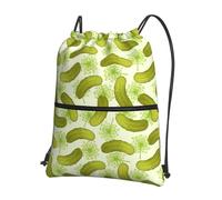Hingor Sushi Dill Pickles Stampa Coulisse Zaino String Bag Sackpack Cinch Resistente all'acqua Per Palestra Shopping Sport Yoga