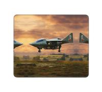 Hingor Tappetino per il mouse con stampa di aerei da combattimento, tappetino per mouse personalizzato per ufficio e casa, tappetino per mouse impermeabile, base in gomma antiscivolo per mouse