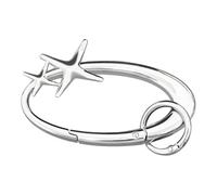HINGTAI Portachiavi con moschettone a stella, portachiavi extra large, cromato lucido, moschettone, materiale in lega minima, argento, carino per chiavi dell'auto, borsa, zaino, ciondoli per borse