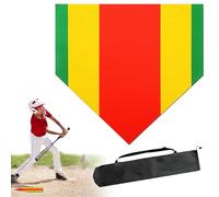 HINGTAI Tappetino da Allenamento per casa Base con Borsa portaoggetti, Tappetino Antiscivolo colorato per Allenamento di Lancio e Battuta, per Softball e Baseball, Home Plate Pitching Trainers