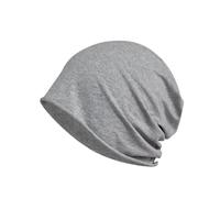 HINGTAT Beanie Cappelli per uomo Tessuto di cotone di qualità Elasticità-Soft Leggero Running Slouchy Beanie Cappelli Chemo Cap, Grigio, Taglia unica