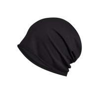 HINGTAT Beanie Cappelli per uomo Tessuto di cotone di qualità Elasticità-Soft Leggero Running Slouchy Beanie Cappelli Chemo Cap, nero, Taglia unica