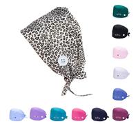 HINGTAT Cuffia chirurgica medica unisex con ricamo ECG, in cotone, regolabile, con fascia per il sudore integrata, stampata da infermiera, confezionata singolarmente, Giallo2., Taglia unica