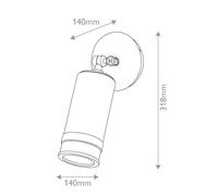 HINKLEY Applique da esterno Pratt, ottone anticato, Ø 14 cm, IP44, LED GU10 HINKLEY