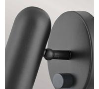 HINKLEY Faretto LED da parete Dax con dimmer, nero HINKLEY